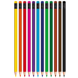 Creioane color cu radiera, 12 cul/set - S-COOL