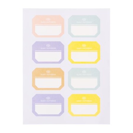 Etichete scolare autoadezive, 2.2x3.3 cm, set 48 bucati diverse culori