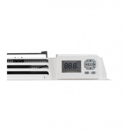 Radiator electric, montare perete, 1000W, termostat electronic, ecran LCD, functie de supraincalzire, 54 x 44 x 9.45 cm