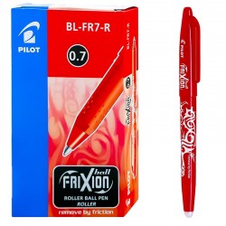 Pix rosu cu cerneala termosensibila, grosime varf 0.7 mm, prevazut cu radiera, grip cauciuc