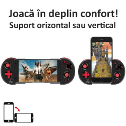 Gamepad telescopic pentru telefon, Bluetooth, incarcare USB, TURBO