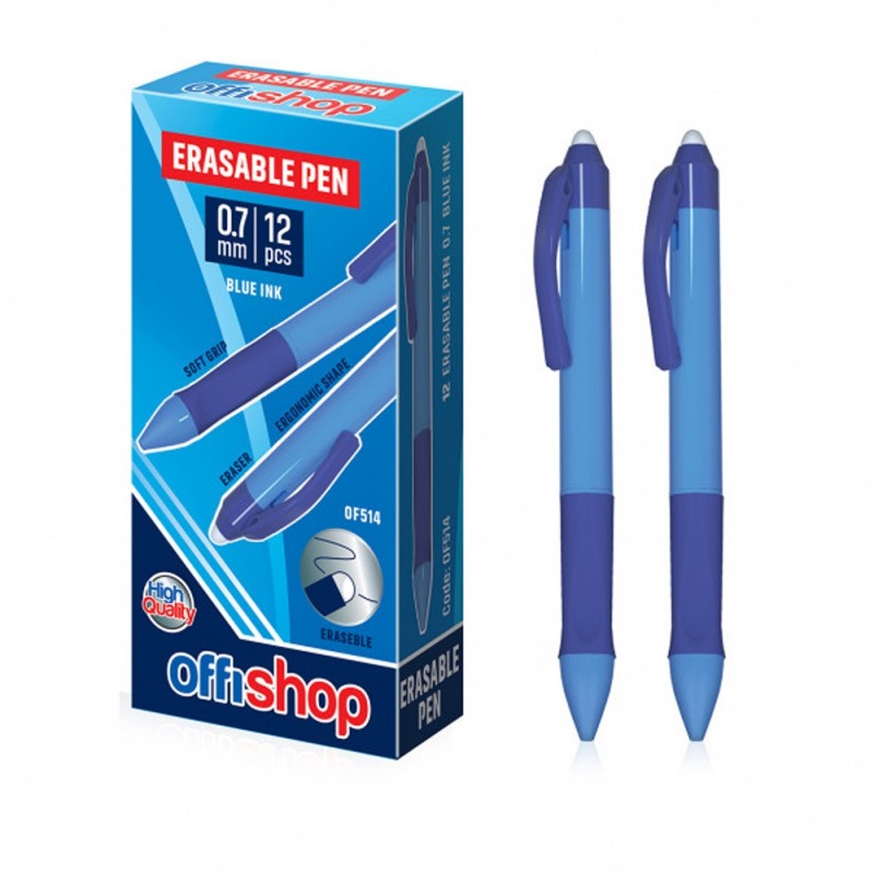 Pix cu cerneala termosensibila, albastra, grosime 0.7 mm, forma ergonomica