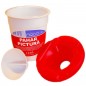 Pahar pictura, cu capac suport pensula, material plastic, 175 ml Pahar pictura, cu capac suport pensula, material plastic, 175 ml