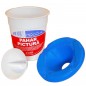 Pahar pictura, cu capac suport pensula, material plastic, 175 ml Pahar pictura, cu capac suport pensula, material plastic, 175 ml