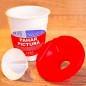 Pahar pictura, cu capac suport pensula, material plastic, 175 ml Pahar pictura, cu capac suport pensula, material plastic, 175 ml