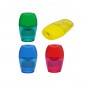 Ascutitoare cu container, pentru creioane grafit si colorate, plastic