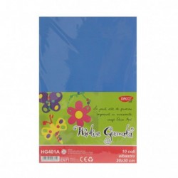 Hartie gumata, pachet 10 coli unicolor, dimensiuni 20x30 cm, diverse culori