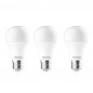 Becuri cu LED A60, putere 8.5W,  E27, alb cald, Toshiba, set 3 bucati