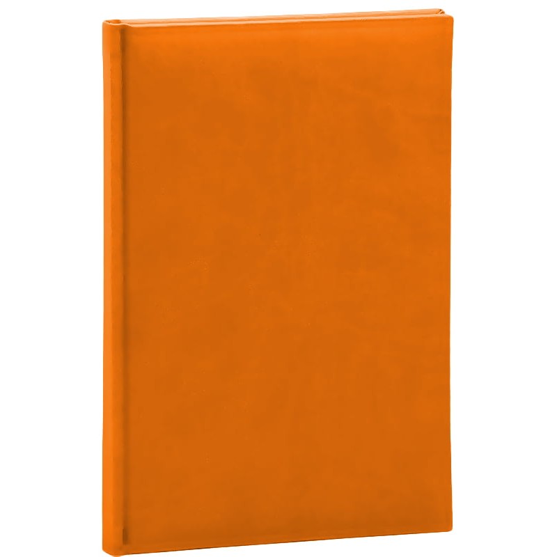 Agenda A5, datata 2024, liniatura dictando, 336 pagini, semn de carte, portocalie