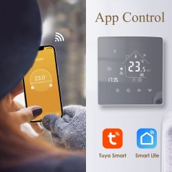 Termostat digital Wi-Fi si Bluetooth, programabil, ecran tactil, Android iOS, 7 functii