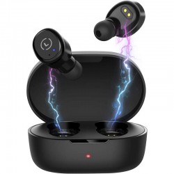 Casti Bluetooth, wireless Earbuds control touch, microfon incorporat, Android, iOS, anulare zgomot, IPX8