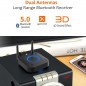 Receptor audio Bluetooth 5.0, Hi-Fi 3D Surround, raza lunga, AUX 3.5 mm, aptX HD si aptX-LL Receptor audio Bluetooth 5.0, Hi-Fi 3D Surround, raza lunga, AUX 3.5 mm, aptX HD si aptX-LL
