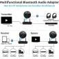 Transmitator/receptor audio Bluetooth 5.0, antena duala, Dual Stream, Bypass 3 in 1, AUX 3.5/RCA/Optic