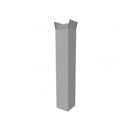 Cutie carton 80x80x450 mm, alb, 3 straturi CO3 470 g/mp