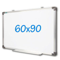 Tabla magnetica cu rama din aluminiu, suprafata lacuita, dimensiuni 60x90 cm
