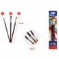 Set 3 pensule pentru pictura cu varf drept, 22 cm, nr. 8, 10, 12