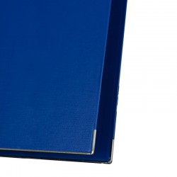 Biblioraft arhivare, format A4, cotor 5 cm, bordura metalica, albastru