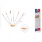 Set 6 pensule pentru pictura, 19 cm, varf ascutit, par sintetic