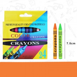 Creioane cerate colorate, set 24 bucati/set, 7.5 cm