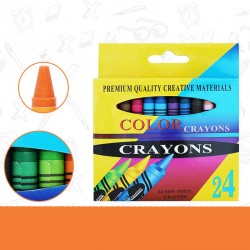 Creioane cerate colorate, set 24 bucati/set, 7.5 cm
