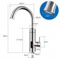 Robinet electric 3000W, afisaj LED temperatura apa, inox, 220V, rotire 360 grade