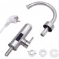 Robinet electric 3000W, afisaj LED temperatura apa, inox, 220V, rotire 360 grade