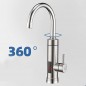 Robinet electric 3000W, afisaj LED temperatura apa, inox, 220V, rotire 360 grade