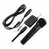 Microfon wireless, distanta maxima: 8m, VHF/FM, 109-120Mhz, 600 Ohm, 80dB, 22 cm x 7 cm x 10 cm, negru