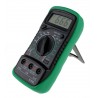 Multimetru digital, afisaj LCD, comutator rotativ:20 pozitii, test diode, memorie, 9V, 6,9 cm x 13,8 cm x 3,1 cm, negru