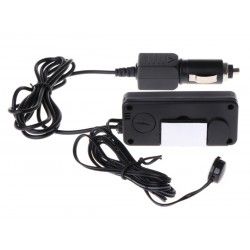 Termometru electronic auto, afisaj LCD, lungime cablu: 1,5m, 2 senzori, 75 mm x 35 mm x 15 mm, negru