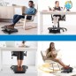 Suport ergonomic pentru picioare, inaltime ajustabila 3 pozitii, role masaj, anti-derapant, RESIGILAT