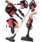 Aspirator 5in1 Turbocyclone, 600W, capacitate rezervor 0,5L, 220-240V, 23 x 105 x 21,5 cm, negru/rosu