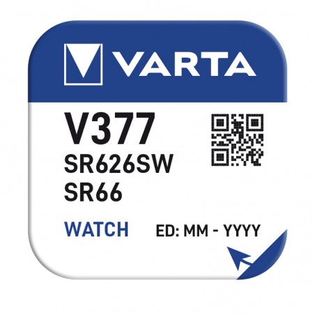 Baterie Varta V377/SR66, diametru 6.8 mm, 1.55 V, pentru ceas