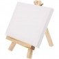 Sevalet cu canvas pictura, panza bumbac, cadru lemn, 25x25 cm Sevalet cu canvas pictura, panza bumbac, cadru lemn, 25x25 cm