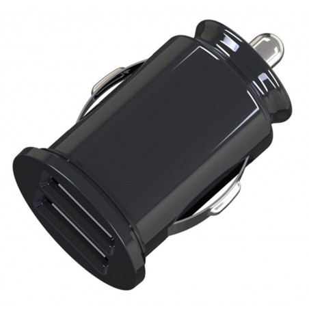 Incarcator telefon auto, porturi USB, 2,1/1A, 2,5 x 4cm, negru