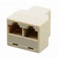 Splitter cabluri retea RJ45, 2 porturi, pini placati cu aur, 3,3 x 2,4 x 3cm, bej Splitter cabluri retea RJ45, 2 porturi, pini placati cu aur, 3,3 x 2,4 x 3cm, bej
