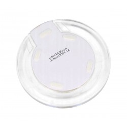 Incarcator telefon wireless, fast charge, indicator led, 5W, 1A, 5V, 85g, 9,6 x 0,7cm, alb