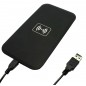Incarcator telefon wireless, fast charge, indicator led, 5W, 1A, 5V, 85g, 15,5 x 8,5cm, negru