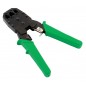 Cleste sertizare cabluri, 6P6C/RJ12, 6P4C/RJ11, RJ45, 4P4C, 300g, verde/negru Cleste sertizare cabluri, 6P6C/RJ12, 6P4C/RJ11, RJ45, 4P4C, 300g, verde/negru
