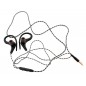 Casti sport in-ear cu fir, carlig prindere, IPX5, microfon incorporat, 20-22kHz, 96-3dB, 16Ω, negru