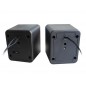 Mini boxe stereo 2.0, 6W, 30Hz - 20Khz, 4Ω, 80dB, 182g, 7 x 6 x 4,5cm, negru/alb Mini boxe stereo 2.0, 6W, 30Hz - 20Khz, 4Ω, 80dB, 182g, 7 x 6 x 4,5cm, negru/alb