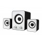 Sistem stereo 2.1, 3W, 20Hz - 18Khz, 4Ω, 80dB, 484g, alb/negru Sistem stereo 2.1, 3W, 20Hz - 18Khz, 4Ω, 80dB, 484g, alb/negru