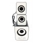 Sistem stereo 2.1, 3W, 20Hz - 18Khz, 4Ω, 80dB, 484g, alb/negru Sistem stereo 2.1, 3W, 20Hz - 18Khz, 4Ω, 80dB, 484g, alb/negru