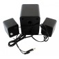 Sistem stereo 2.1, 3W, 20Hz - 18Khz, 4Ω, 80dB, 484g, alb/negru Sistem stereo 2.1, 3W, 20Hz - 18Khz, 4Ω, 80dB, 484g, alb/negru
