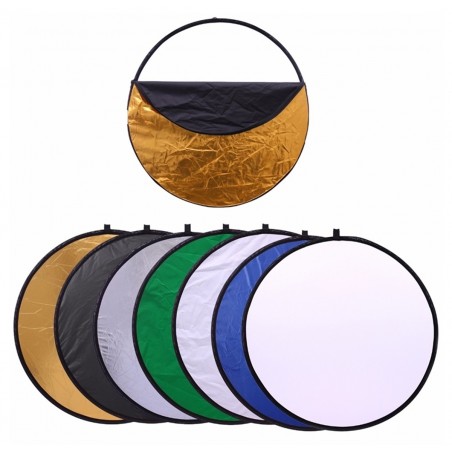 Set 7 Blende foto reflexie/difuzie cu difuzor, husa inclusa, multicolor, 60 cm