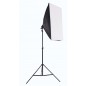 Kit studio foto, inaltime trepied: 78 - 230cm, suport umbrela inclus, E27, 230V, negru