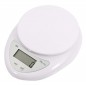 Cantar electronic bucatarie, afisare LCD, oprire automata, indicator suprasarcina, 16 x 12,5 x 3,5 cm, alb Cantar electronic bucatarie, afisare LCD, oprire automata, indicator suprasarcina, 16 x 12,5 x 3,5 cm, alb