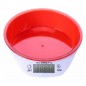 Canatar bucatarie, afisaj LCD, functie tara, indicator suprasarcina, oprire automata, 700ml, 18 x 20 x 5,5cm, alb/rosu