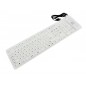 Tastura flexibila silicon, rezistenta apa, intrare USB, 13,5 x 49 x 1cm, alb