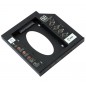 Rack HDD laptop SATA, spatiu montare: 2,5inch, lungime cablu: 18cm, negru